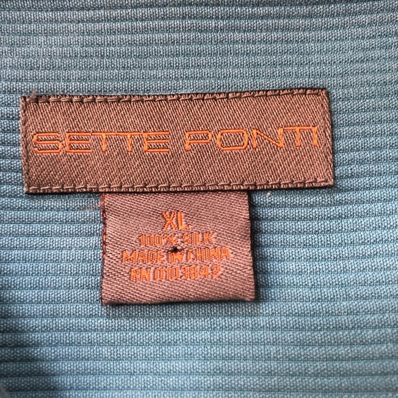 SETTE PONTI Casual Button-Down Silk Shirt - Picture 6 of 8